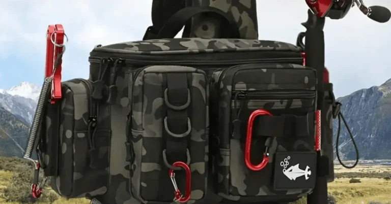 Lunchbox style fishing backpack and collapsible rod